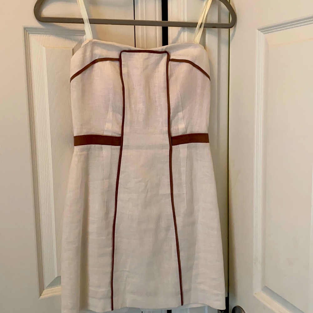 Strapless white linen Dress